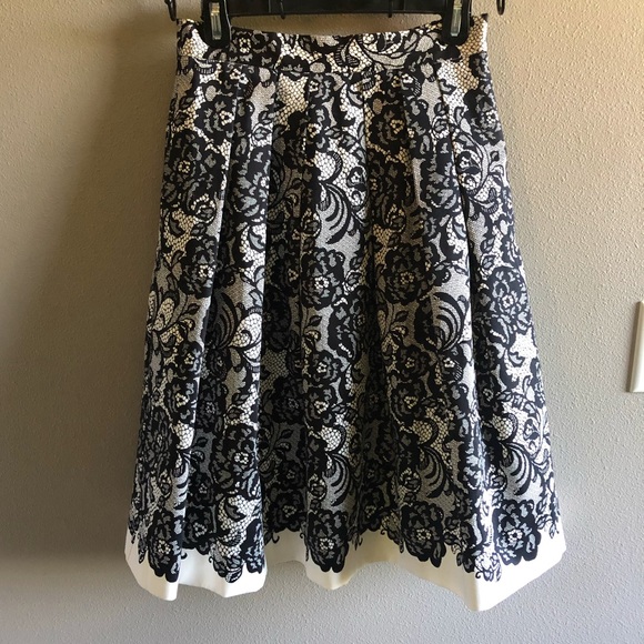 White House Black Market Dresses & Skirts - WHBM Floral and Lace Full Skirt